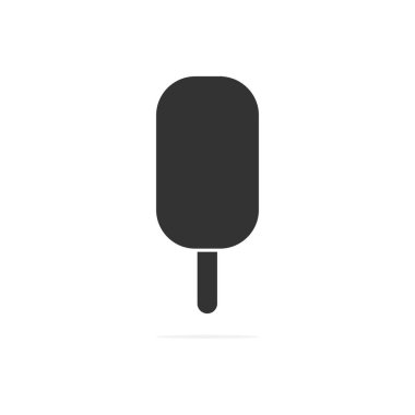 Dondurma siyah siluet simgesi beyaz arkaplanda izole