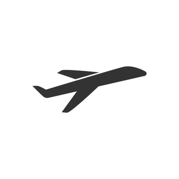 飛行機のアイコンのロゴを隔離 白で区切られた平面シンボルベクトル図 — ストックベクタ