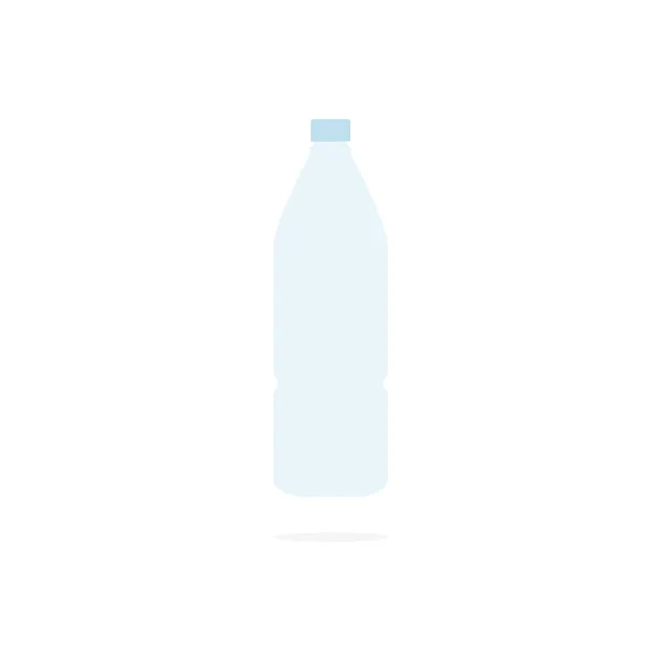 Plastová Ikona Prázdné Láhve Vektorová Ilustrace Vody Izolovaná Bílé — Stockový vektor