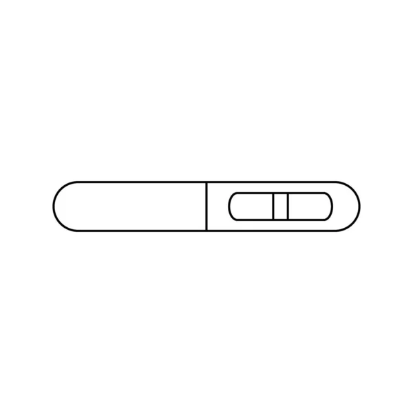 Ikona Ciężarnej Linii Testowej Test Ciążowy Dodatnim Symbolem Linii Wyników — Wektor stockowy