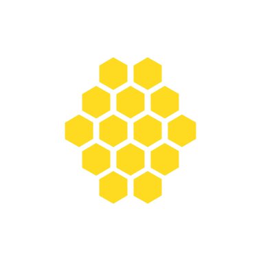 Bal peteği sarı ikon seti. Beyaz arka planda izole edilmiş tatlı yemek vektörü