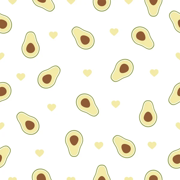 Ilustración Aguacate Sin Costura Patrón Vector Frutas Aguacate Dibujos Animados — Vector de stock