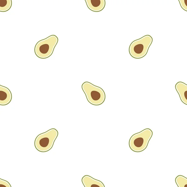 Illustrazione Senza Soluzione Continuità Pattern Avocado Vettore Cartone Animato Avocado — Vettoriale Stock