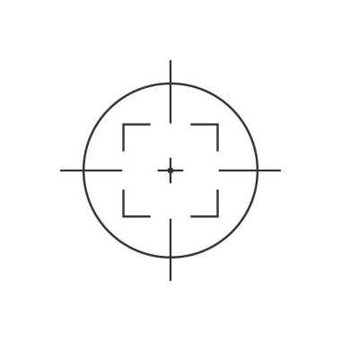 Hedef hedef simgesi. Nişan al, nişancı nişan imleci hedefi hedefi. Vektör beyazda izole edildi