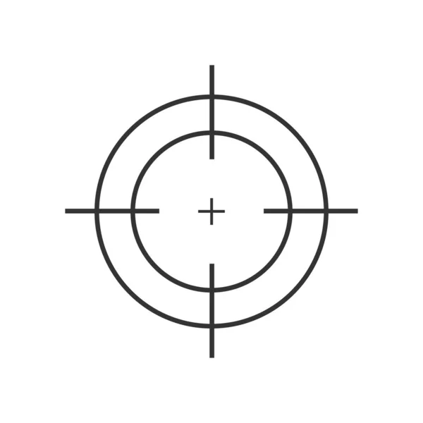 Icône Destination Cible Visez Sniper Shoot Focus Curseur Bull Eye — Image vectorielle