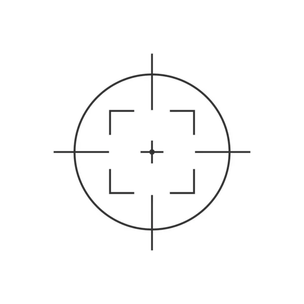 Doelwit Doelpictogram Richt Sluipschutter Schiet Focus Cursor Bull Eye Mark — Stockvector