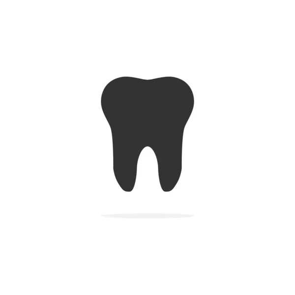 Icono Negro Dientes Vector Silueta Dental Aislado Sobre Fondo Blanco — Archivo Imágenes Vectoriales