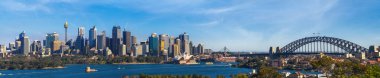 Panorama of Sydney city, cityscape of New South Wales, Sydney view point from Australia zoo. clipart