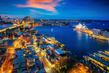 Sydney harbour ve köprü Sydney şehir, Yeni Güney Galler, Avustralya