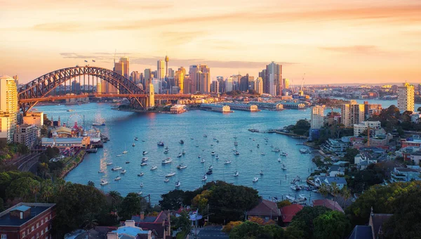 Panoráma Sydney Harbour Bridge Sydney City Dél Wales Ausztrália — Stock Fotó