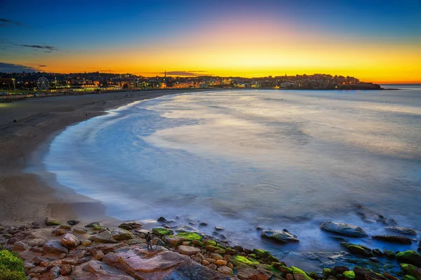 Krásné Ráno Západu Slunce Mossy Skály Port Botaniky Sydney Nsw — Stock fotografie