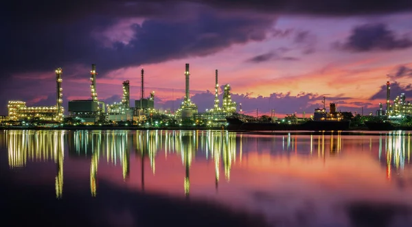 Oil Refinery Plant Gas Industrial Factory Immage Can Use Chemistry — Stock Photo, Image