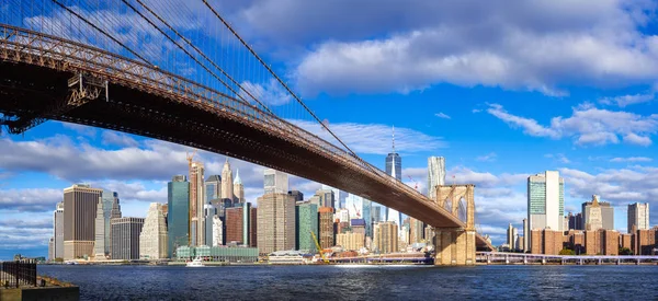 Brooklyn Bridge New York City Blue Sky Usa United States — Stock Photo, Image