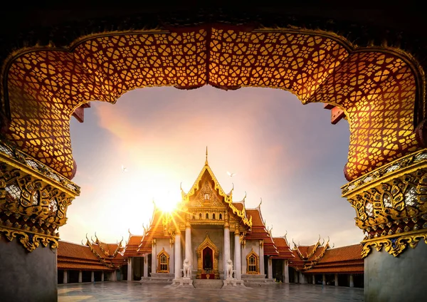 Wat Benchamabophit Templo Mármore Cidade Bangkok Tailândia — Fotografia de Stock