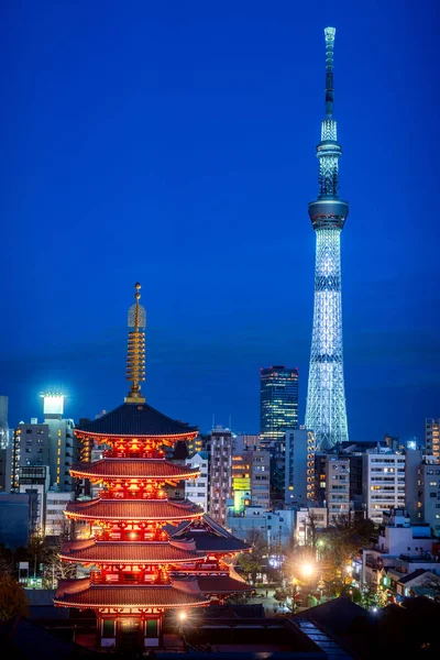 Sensoji Temple Top View Located Asakusa District Asakusa City Tokyo — Stock Photo, Image