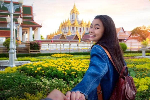 Thai szerető utazás Bangkokban város — Stock Fotó