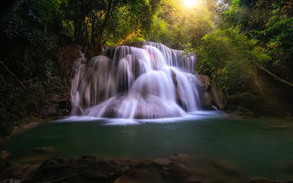 Huay Mae Kamin Vodopád Provincii Kanchanaburi Thajsko — Stock fotografie
