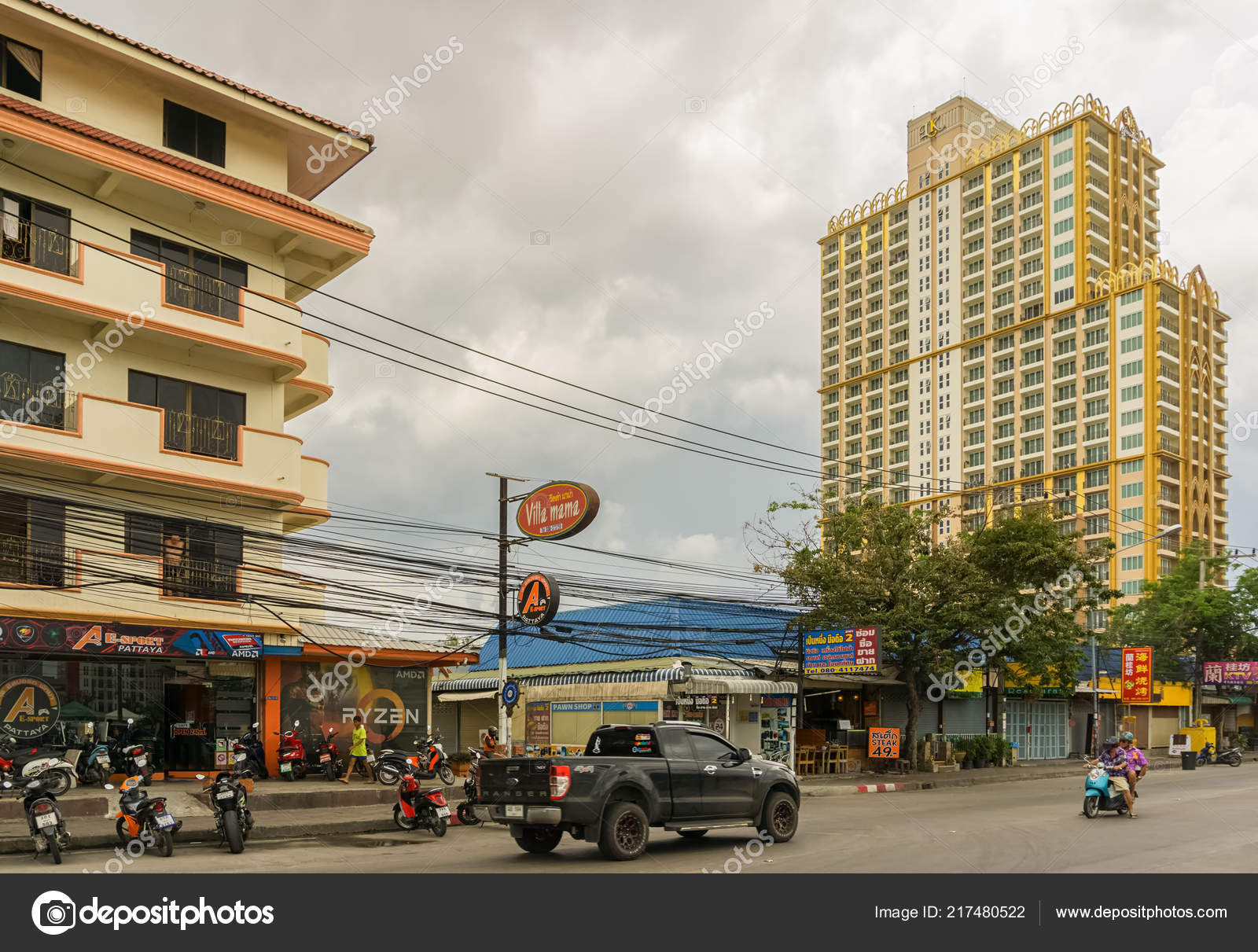 Pattaya Thailand April 2018 3rd Road One Main Roads City - 
