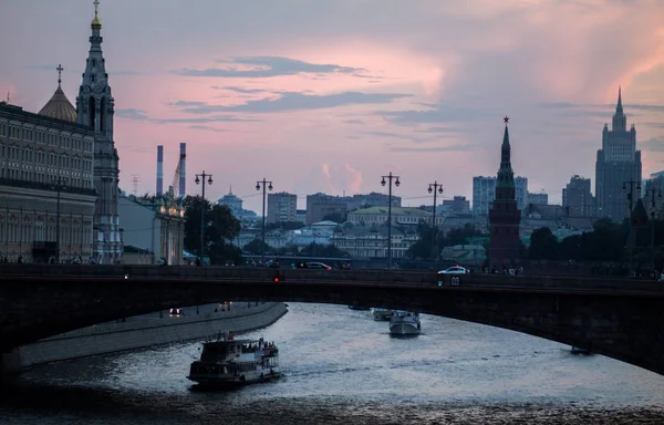 Αγιογεμάτη Θέα Του Λυκόφως Της Μόσχας — Φωτογραφία Αρχείου