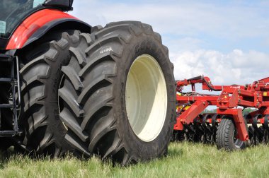 Modern agricultural machinery exhibited at the agricultural exhibition 