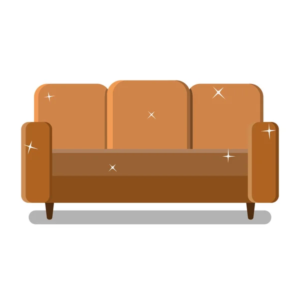 Imagen vectorial de un sofá nuevo y suave . — Vector de stock
