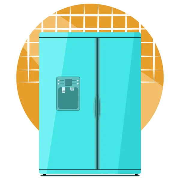 Conception vectorielle d'un réfrigérateur à deux portes . — Image vectorielle