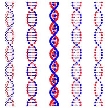 Dna. Genetik işaret, elementler ve simgeler koleksiyonu.