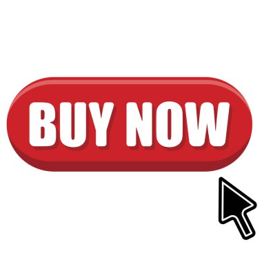 Çevrimiçi mağazalar için büyük kırmızı kare düğme. Sıkıştırıldığında, yüzdeler azalır.