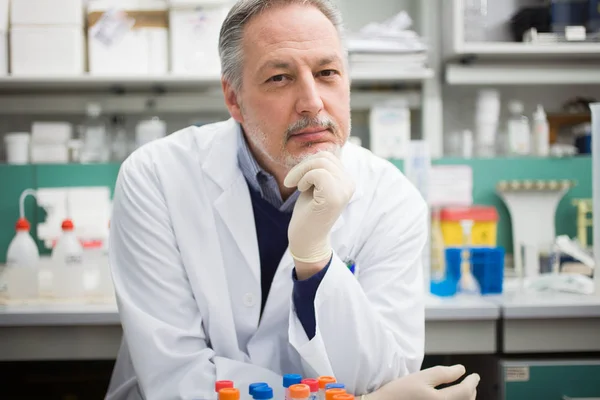 Wetenschapper Het Werk Zijn Lab — Stockfoto