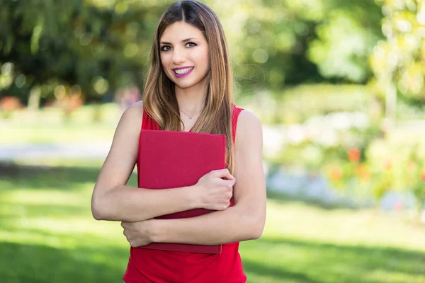 Bella Studentessa Parco — Foto Stock