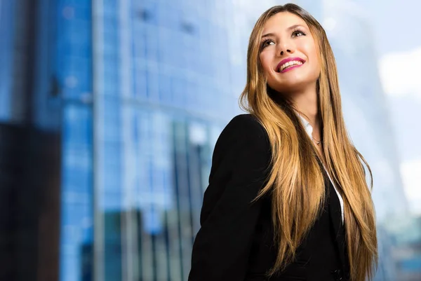 Portrait Young Businesswoman Smiling — Stock Photo, Image