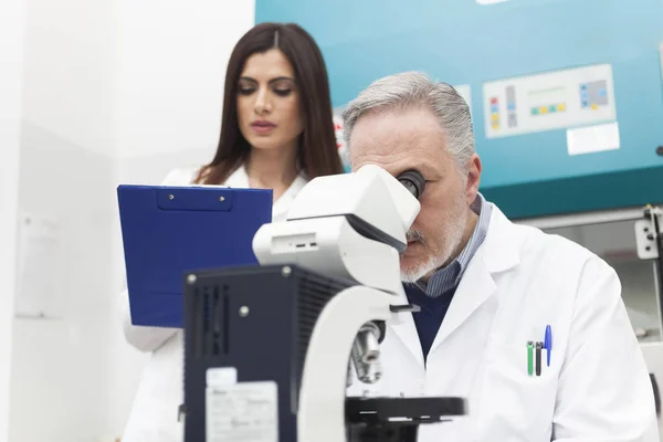 Two Scientists Work Laboratory — Stock Photo, Image