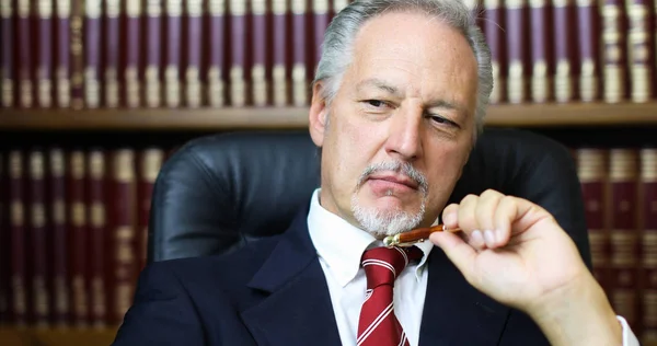 Portrait Thoughtful Manager His Office — Stock Photo, Image