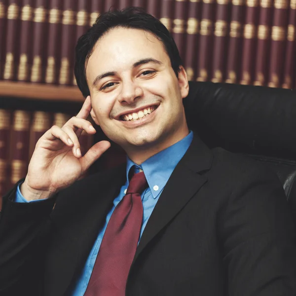 Successful Lawyer Portrait His Studio — Stock Photo, Image