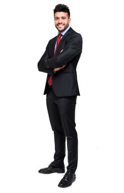 Beyaz bir arka plan karşı dostça Yöneticisi