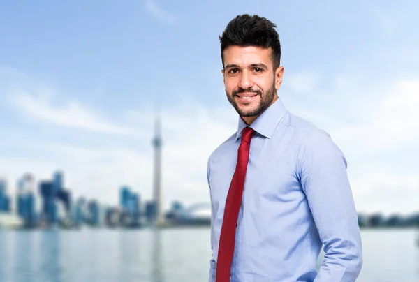 Handsome Businessman City — Stock Photo, Image