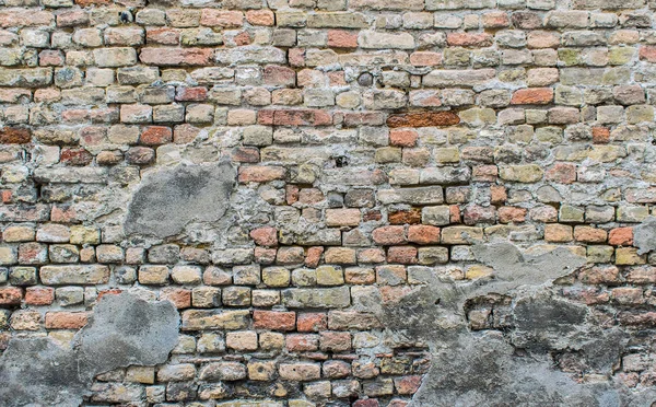 Starodawny Stary Zniszczony Texture Brick Wall Tło — Zdjęcie stockowe