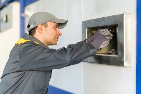 Mecánico Mantenimiento Fábrica Trabajo — Foto de Stock