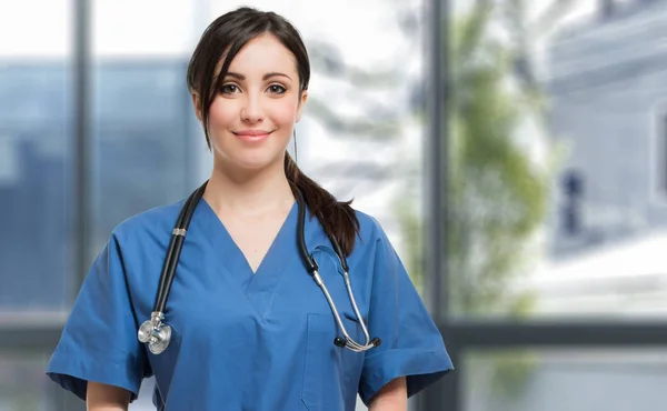 Smiling Nurse Hospital — Stock Photo, Image