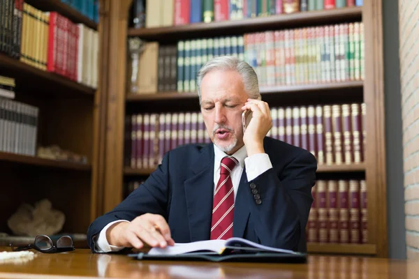 Δικηγόρος Που Μιλάει Στο Τηλέφωνο — Φωτογραφία Αρχείου