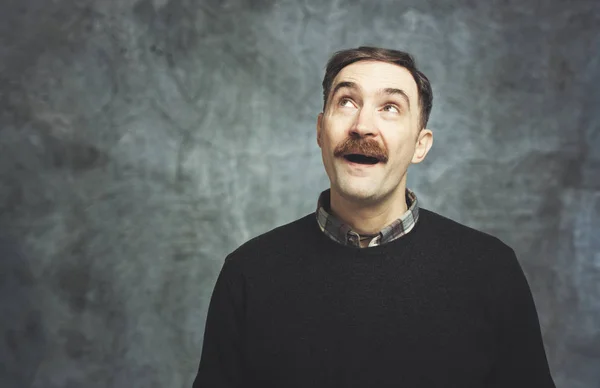 Mature Man Pensive Expression — Stock Photo, Image