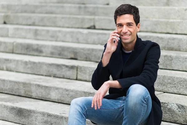 Hombre Hablando Por Teléfono — Foto de Stock