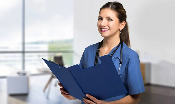 Smiling Nurse Hospital — Stock Photo, Image