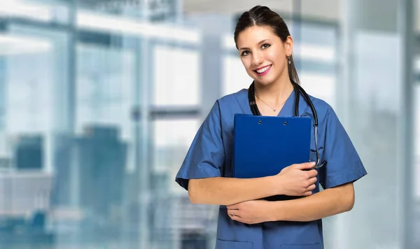 Smiling Nurse Hospital — Stock Photo, Image