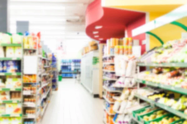 Grocery Store Blurred Interior — Stock Photo, Image