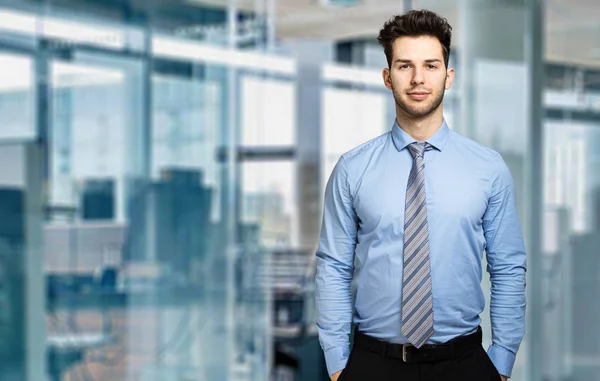 Young Manager His Office — Stock Photo, Image