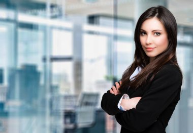 güzel iş kadını portre modern ofis