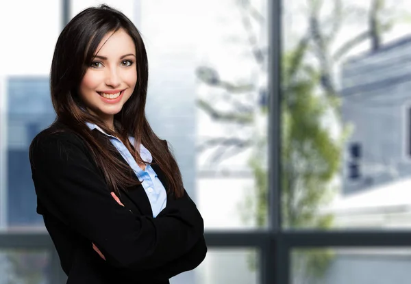 Schöne Geschäftsfrau Porträt Ihrem Büro — Stockfoto