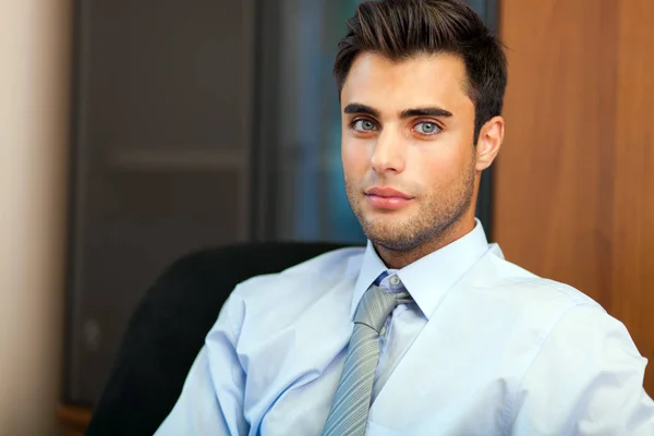 Young Businessman His Office — Stock Photo, Image