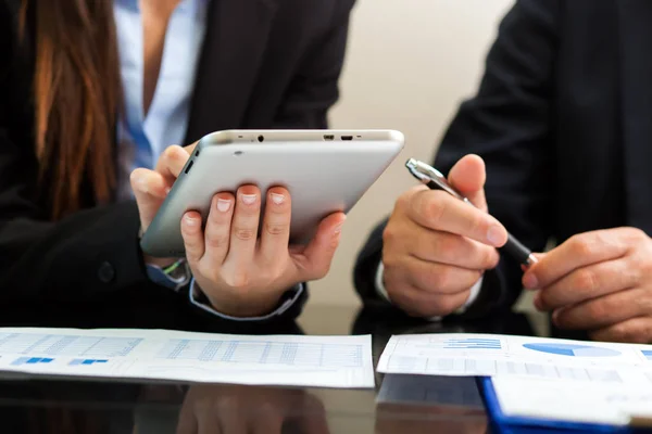 Primer Plano Los Empresarios Trabajo —  Fotos de Stock